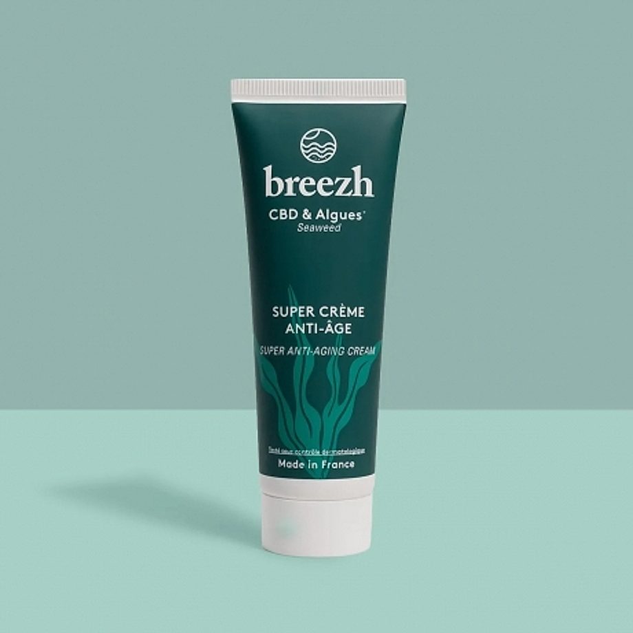 Super crème anti-âge CBD & Algues marines sauvages Breezh Super crème anti-âge CBD & Algues marines sauvages Breezh