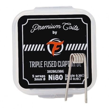 Boite de 10 coils Triple Fused Clapton DL 0.3 ohm Fumytech