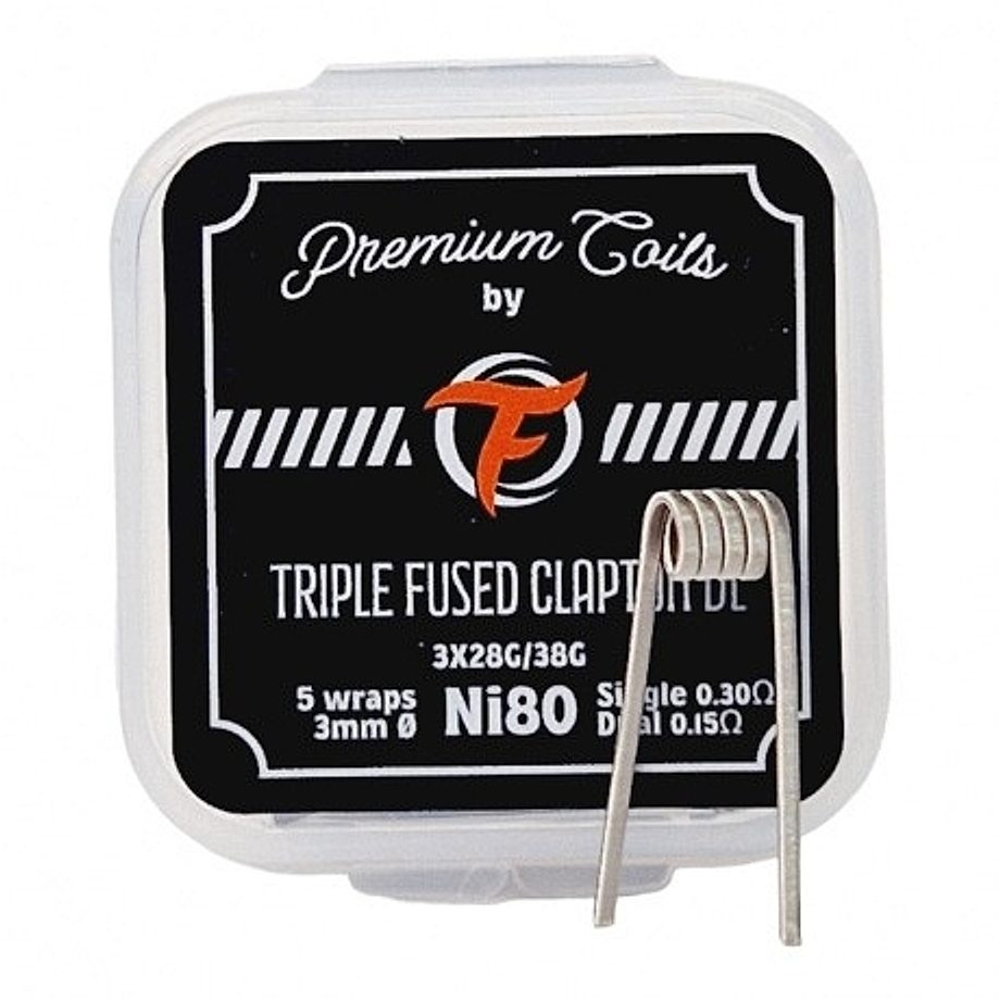 Boite de 10 coils Triple Fused Clapton DL 0.3 ohm Fumytech
