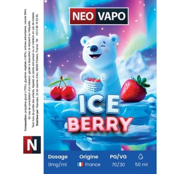 Etiquette E-liquide Ice berry 50ml