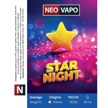 Etiquette E-liquide Star night 50ml