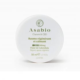 Baume régénérant et calmant CBD 500mg 50ml Asabio