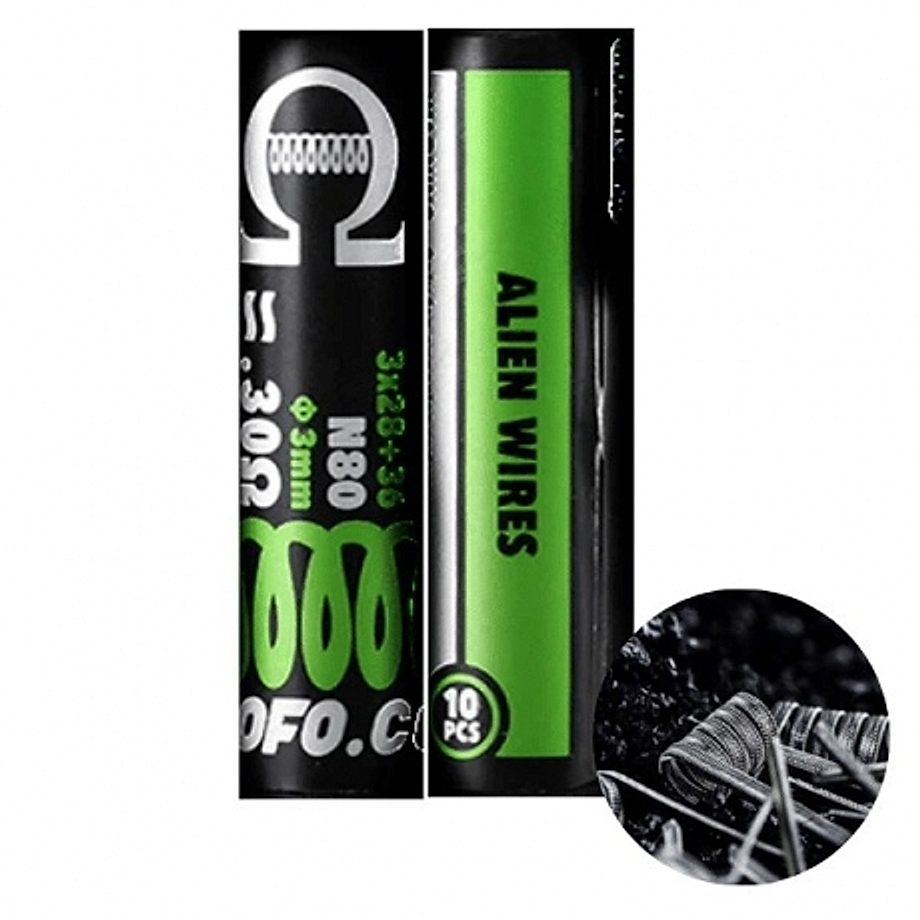 Boite de 10 coils Ni80 Alien Wires 0.3 ohm Wotofo Boite de 10 coils Ni80 Alien Wires 0.3 ohm Wotofo