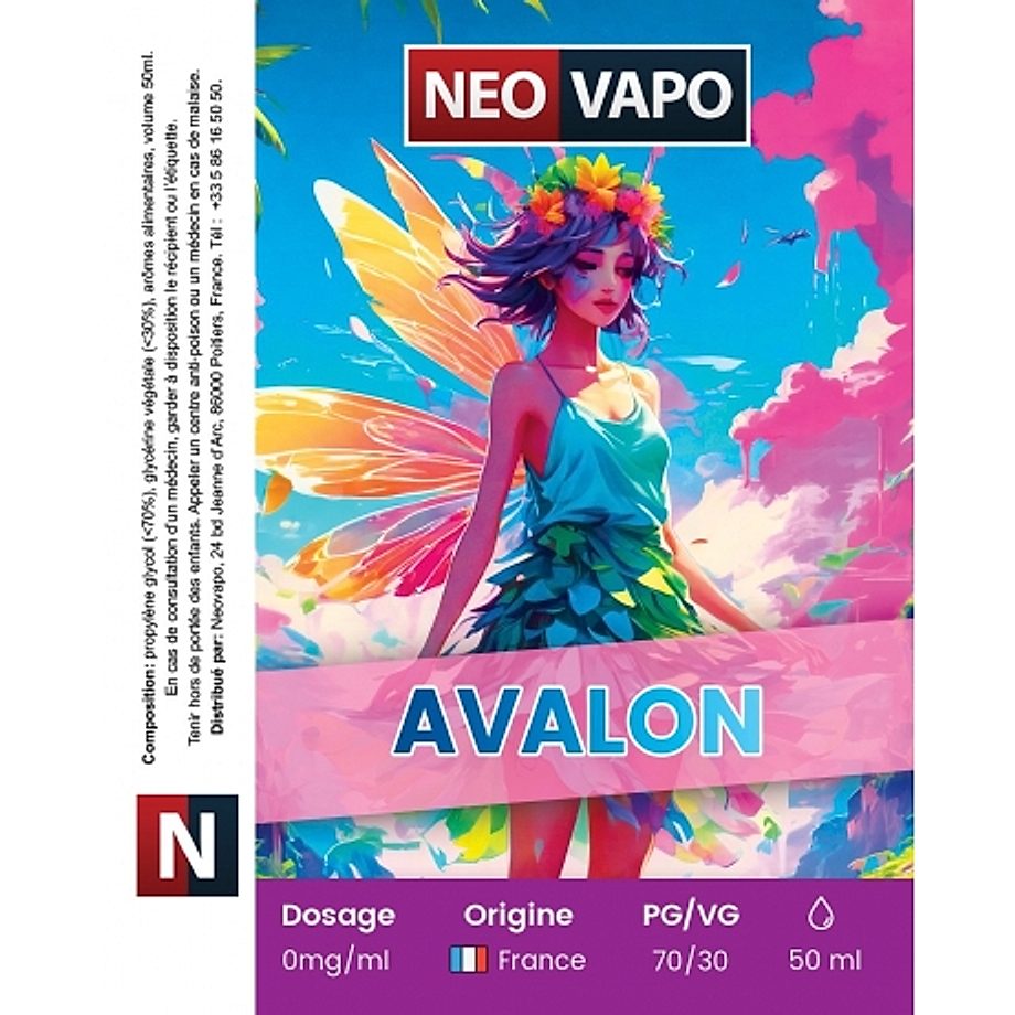 E-liquide Avalon 50ml etiquette E-liquide Avalon 50ml etiquette