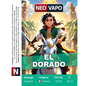 E-liquide El dorado 50ml etiquette