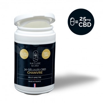 Gélules CBD Chanvre 750mg Nature & CBD