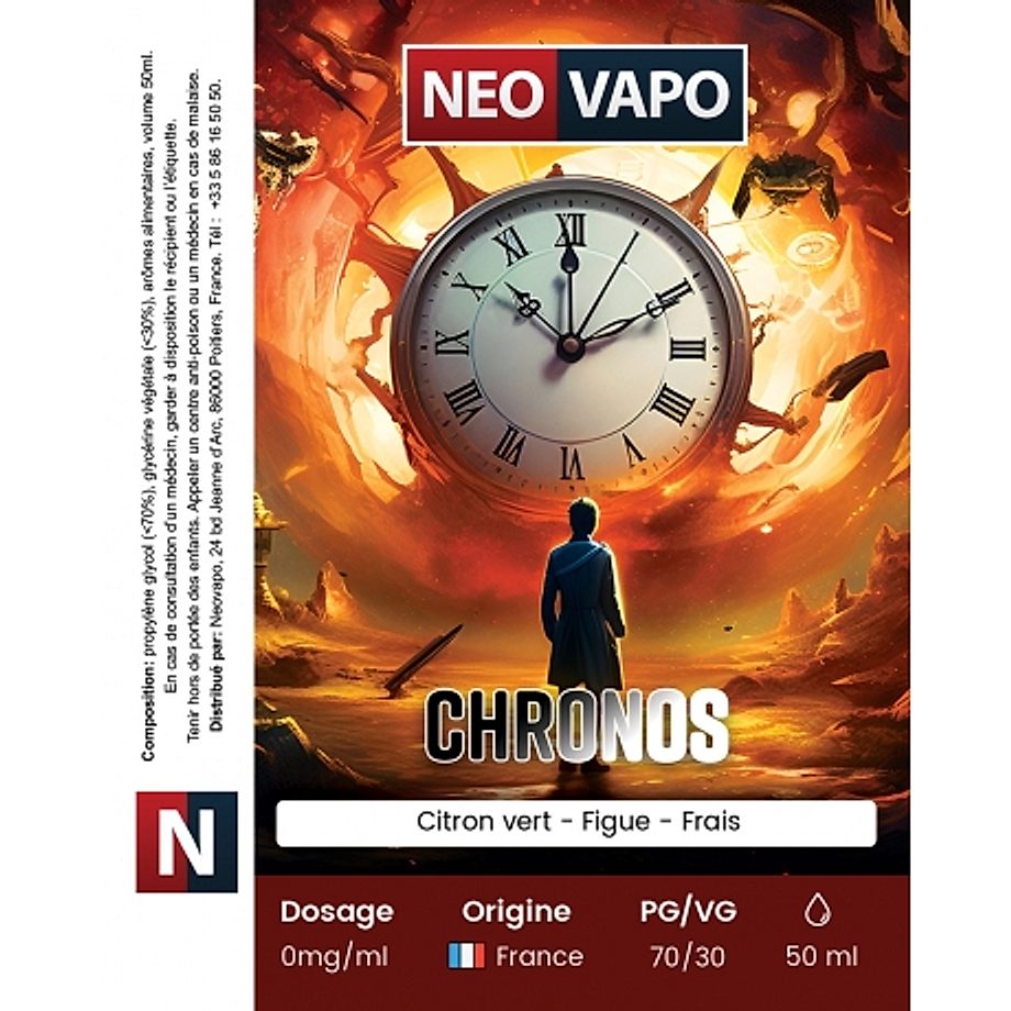 E-liquide Chronos 50ml etiquette E-liquide Chronos 50ml etiquette