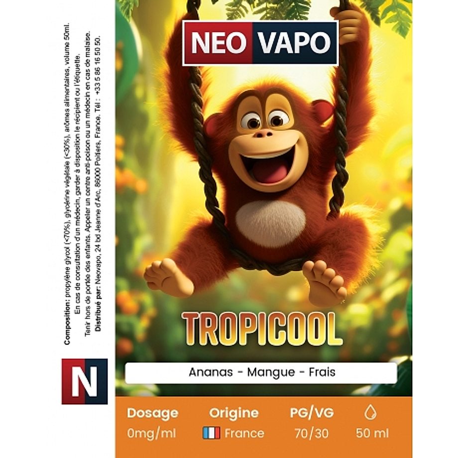 E-liquide Tropicool 50ml etiquette