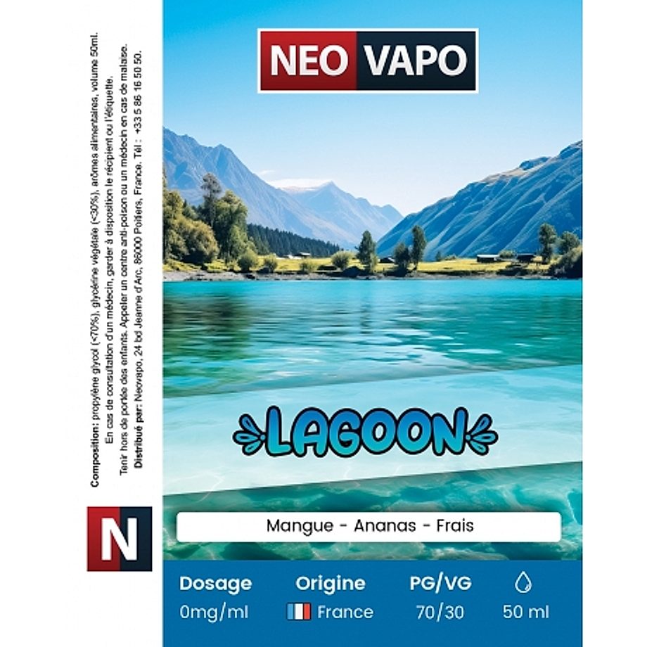 E-liquide Lagoon 50ml etiquette E-liquide Lagoon 50ml etiquette