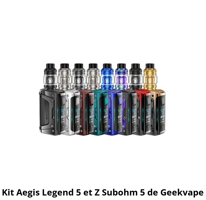 Kit Aegis Legend 5 et Z Subohm 5 Geekvape ds 79,90 Kit Aegis Legend 5 et Z Subohm 5 Geekvape ds 79,90