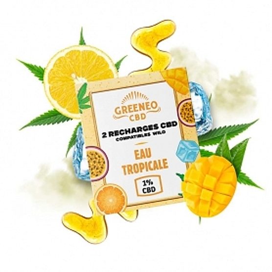 Recharge pod CBD Eau Tropicale Greeneo