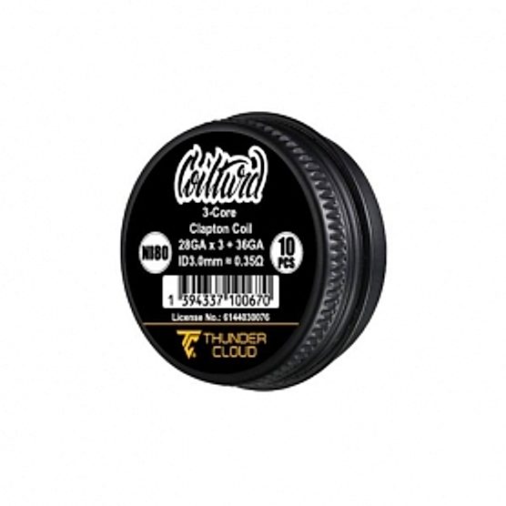 Coils 3-Core Clapton Ni80 0.35Ω 10 pcs Thunder Cloud x Coilturd Coils 3-Core Clapton Ni80 0.35Ω 10 pcs Thunder Cloud x Coilturd