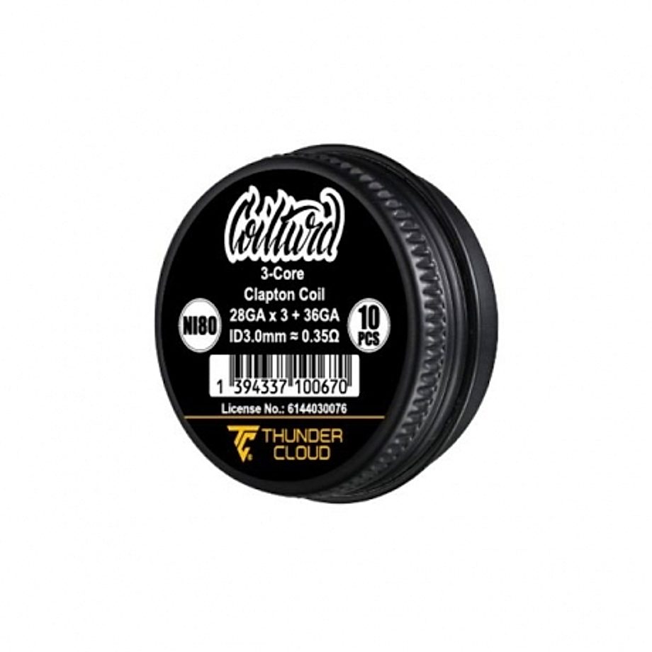 Coils 3-Core Clapton Ni80 0.35Ω 10 pcs Thunder Cloud x Coilturd Coils 3-Core Clapton Ni80 0.35Ω 10 pcs Thunder Cloud x Coilturd