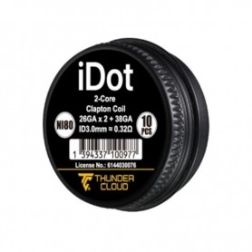 Boite de 10 coils iDot 2-Core Clapton Coils Ni80 0.32Ω - Thunder Cloud