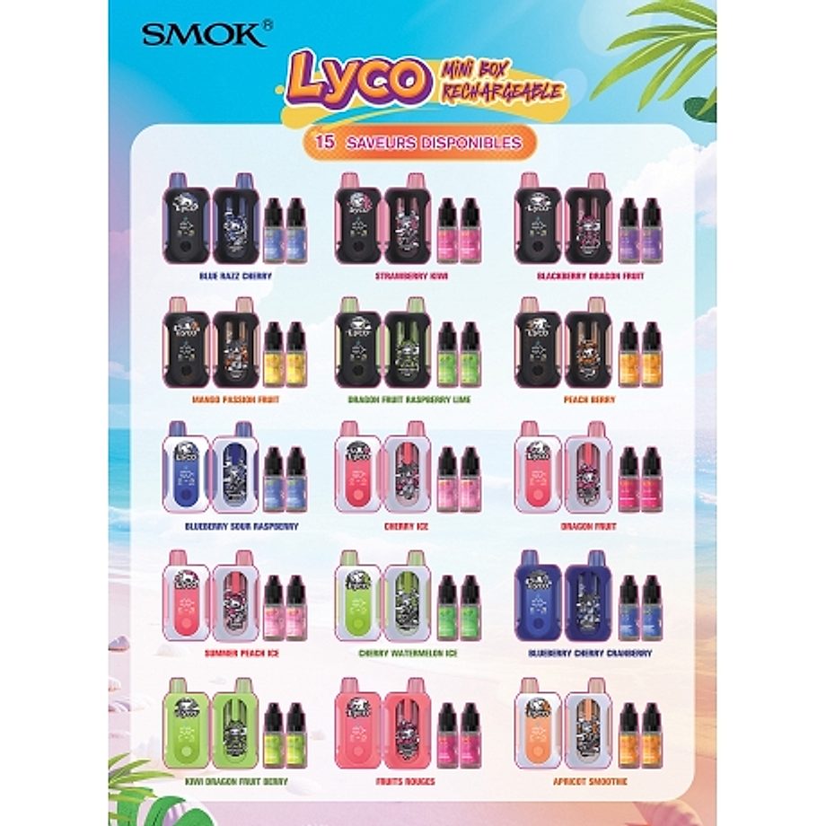 Cigarette electronique Liste saveur Lyco Mini Box 80K Cigarette electronique Liste saveur Lyco Mini Box 80K