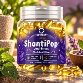 Capsules Liquides Anti-Stress Complexe CB2 et Spectre Complet - Novaloa