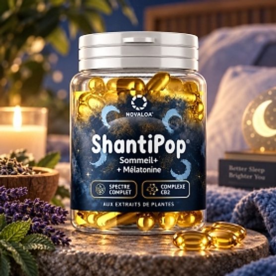 Capsules Liquides Sommeil+ Complexe CB2, Mélatonine et Spectre Complet Novaloa Capsules Liquides Sommeil+ Complexe CB2, Mélatonine et Spectre Complet Novaloa