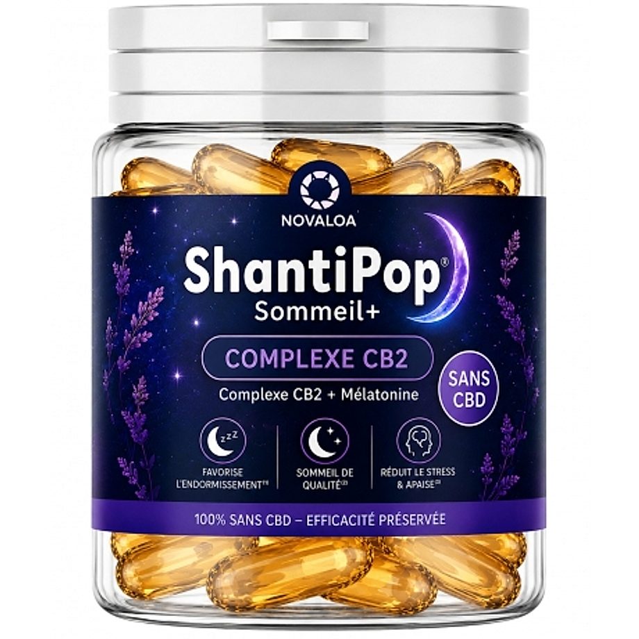 Gélules liquides Sommeil + Mélatonine CB2 Novaloa Gélules liquides Sommeil + Mélatonine CB2 Novaloa