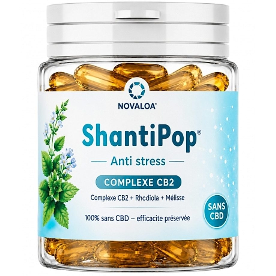 Gélules liquides Anti-Stress Rhodiola et Mélisse CB2 Novaloa Gélules liquides Anti-Stress Rhodiola et Mélisse CB2 Novaloa