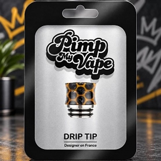 Drip tip 810 résine acier inoxydable courbé Pimp My Vape Drip tip 810 résine acier inoxydable courbé Pimp My Vape