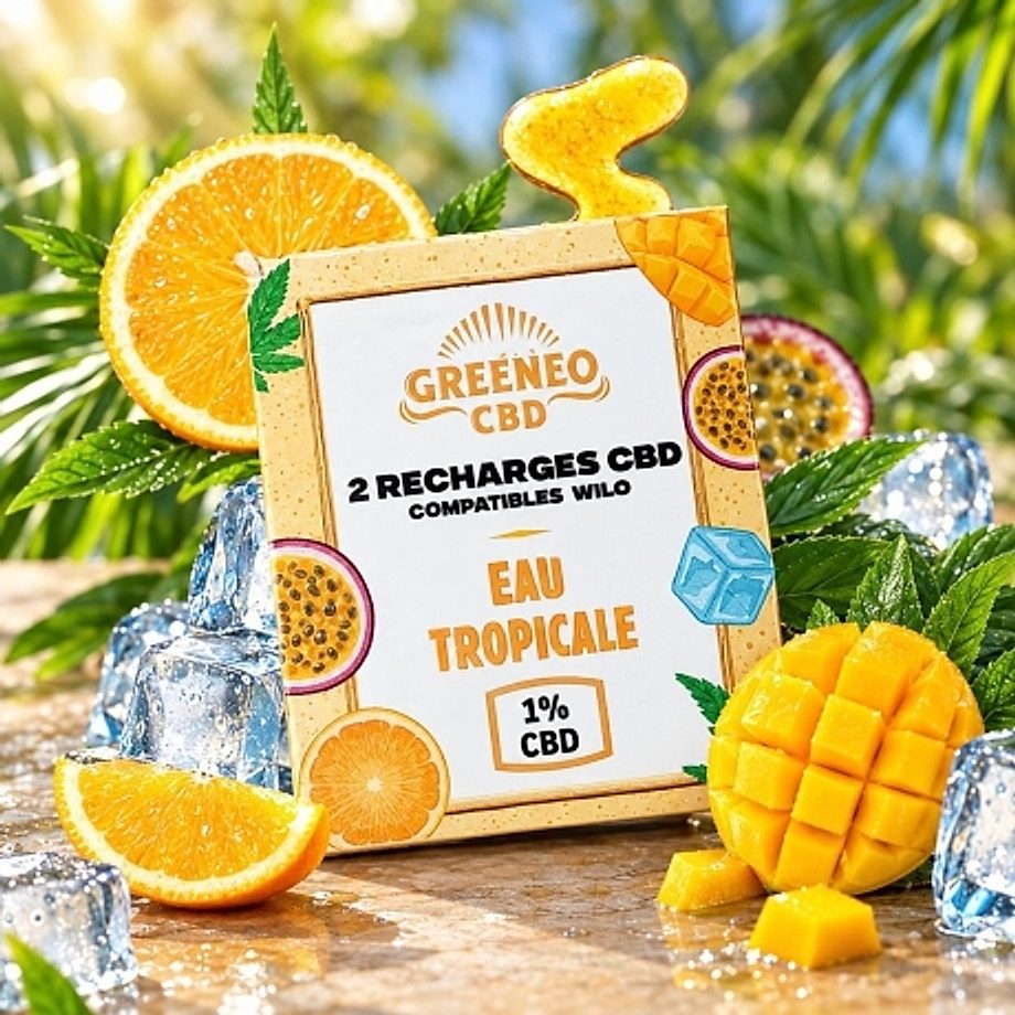 Recharge pod CBD Eau Tropicale Greeneo Recharge pod CBD Eau Tropicale Greeneo