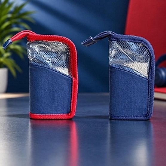 Pochette de transport semi-transparente à fermeture éclair