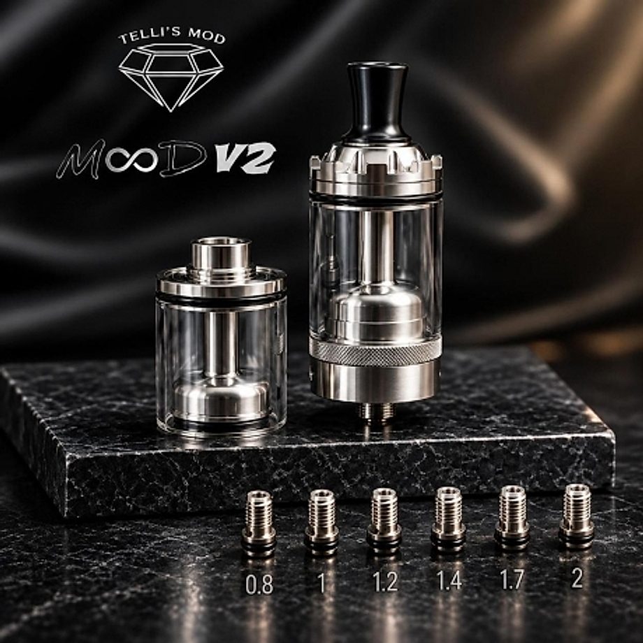 Mood V2 MTL RTA 4.4ml 22.5mm Telli's Mod Mood V2 MTL RTA 4.4ml 22.5mm Telli's Mod