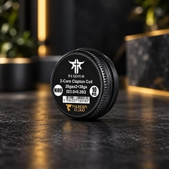 Requiem Fused Clapton Coils Ni80 0.28 ohm Thunder Cloud x El Mono Vapeador