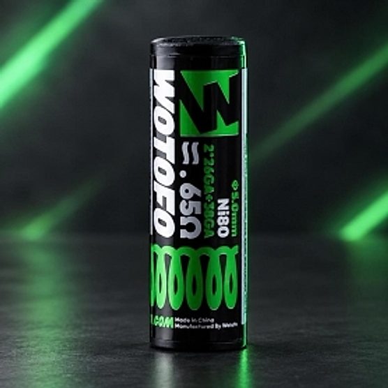 Boite de 5 coils Ni80 Clapton 5mm 0.65 ohm Wotofo
