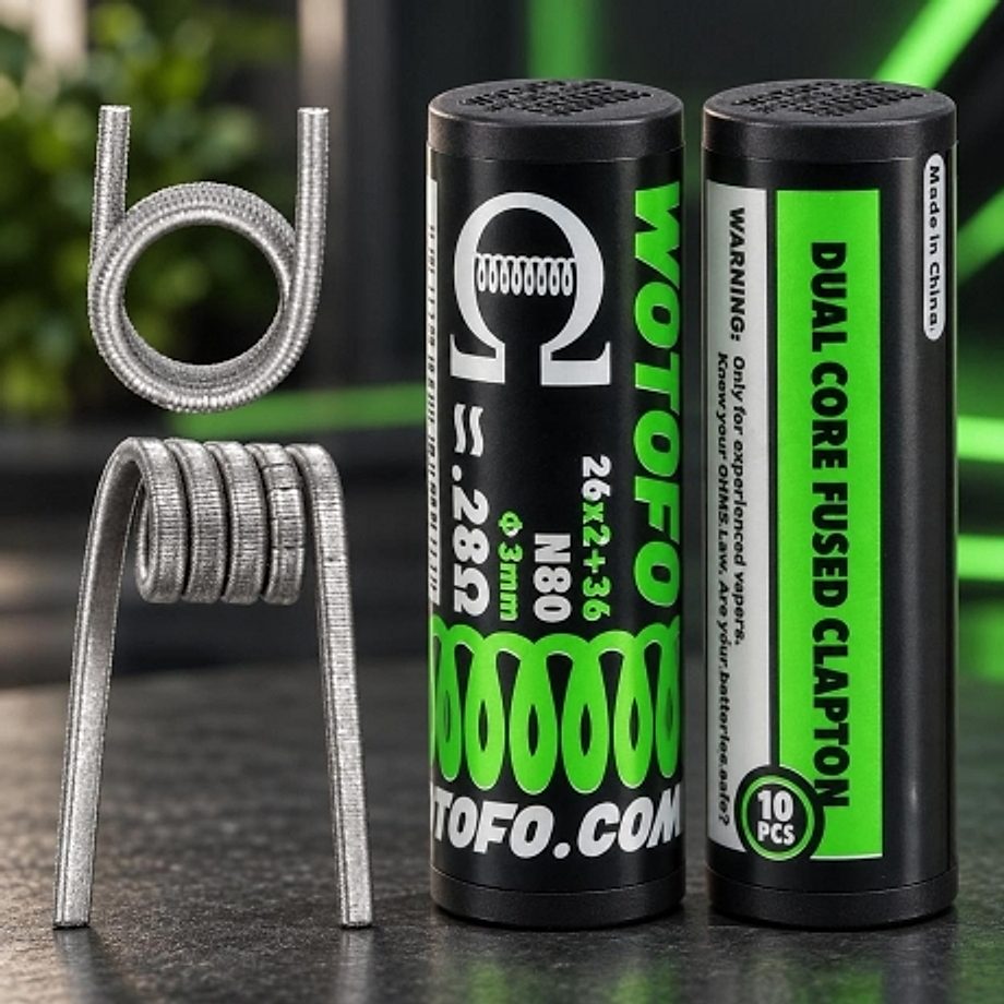 Résistances Dual Core Fused Clapton 0.28 ohm 10 pcs Wotofo