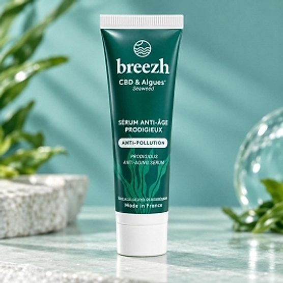 Sérum anti-âge prodigieux CBD & Algues sauvages Breezh Sérum anti-âge prodigieux CBD & Algues sauvages Breezh