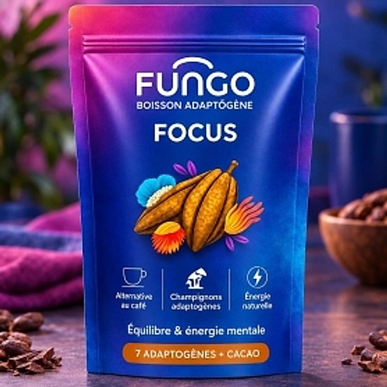 Boisson Adaptogène Focus Cacao Fungo Novaloa