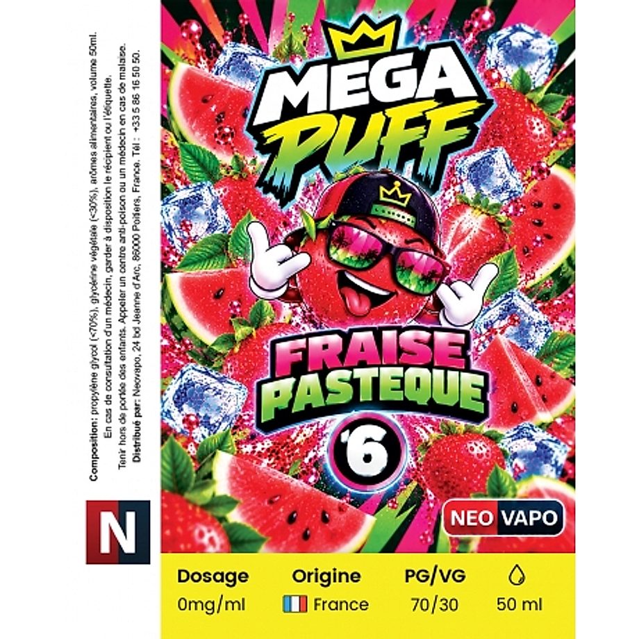E-liquide Mega Puff 6 50ml E-liquide Mega Puff 6 50ml
