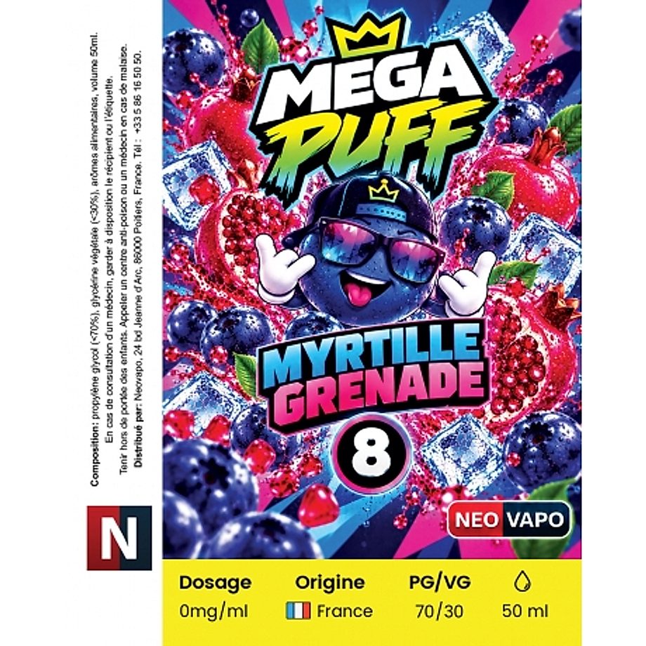 E-liquide Mega Puff 8 50ml E-liquide Mega Puff 8 50ml