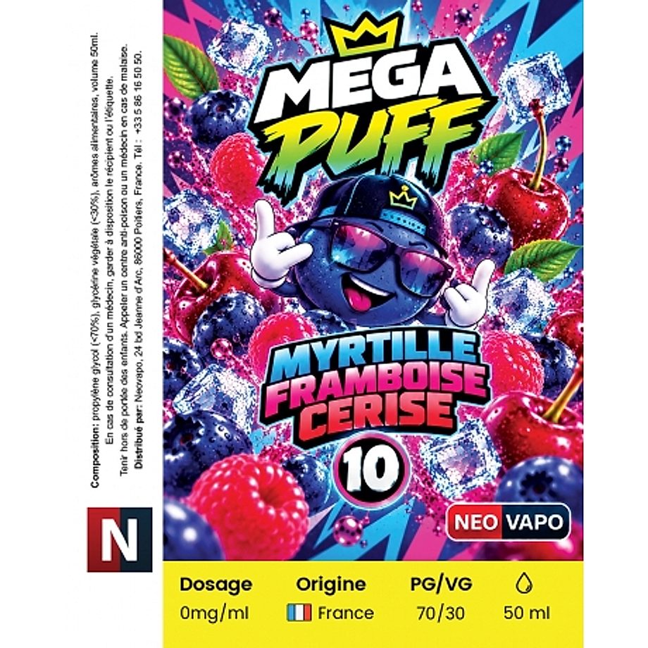 E-liquide Mega Puff 10 50ml E-liquide Mega Puff 10 50ml