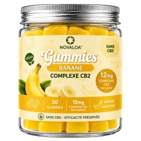 Gummies Complexe CB2 Bonbon Banane 12mg - Novaloa