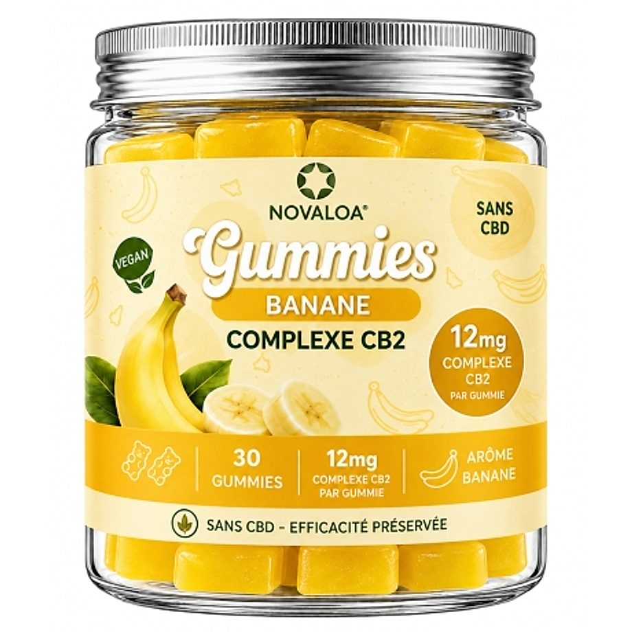 Gummies Complexe CB2 Bonbon Banane 12mg Novaloa