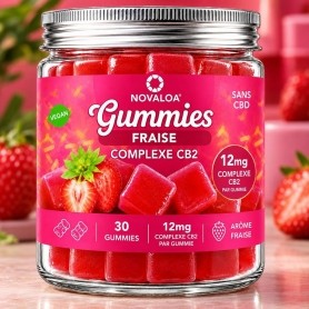 Gummies Complexe CB2 Bonbon Fraise 12mg - Novaloa