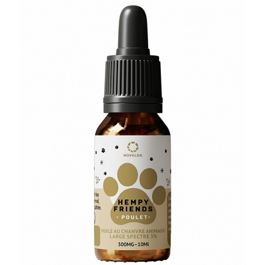 Huile de Chanvre pour Animaux HempyFriends 3 % Novaloa