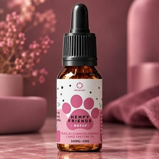 Huile de Chanvre pour animaux HempyFriends 5% Novaloa