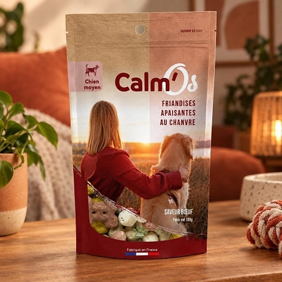 Croquettes au Chanvre Moyen Chien Calm'Os Novaloa Croquettes au Chanvre Moyen Chien Calm'Os Novaloa