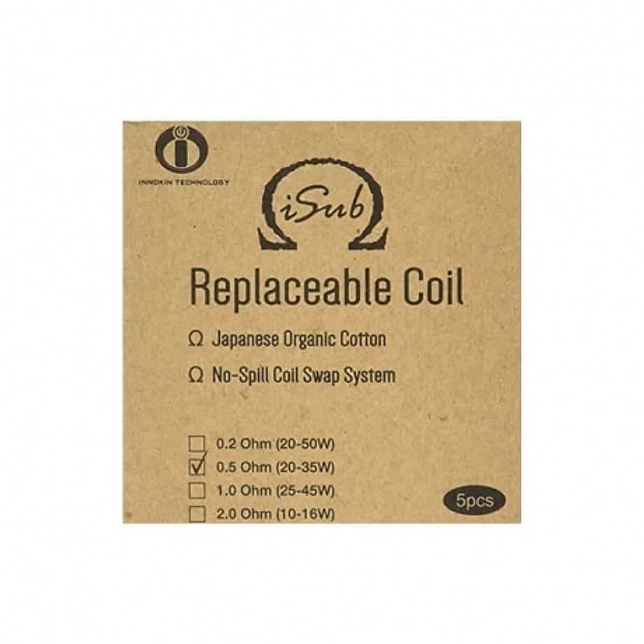 Résistance Isub Apex 0.5 ohm de Innokin boite de 5 Résistance Isub Apex 0.5 ohm de Innokin boite de 5