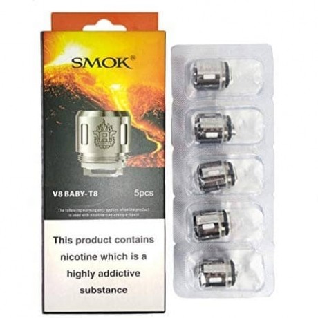 Résistance TFV8 V8 Baby T8 0.15 ohm de Smok boite de 5 Résistance TFV8 V8 Baby T8 0.15 ohm de Smok boite de 5