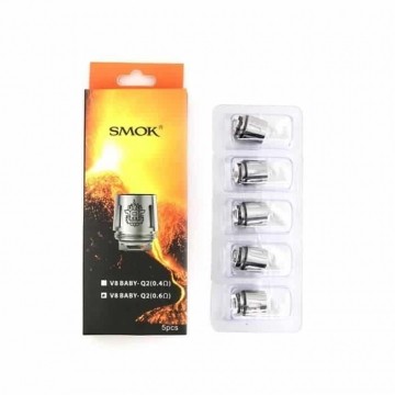 Résistance TFV8 V8 Baby Q2 0.6 ohm de Smok par boite de 5