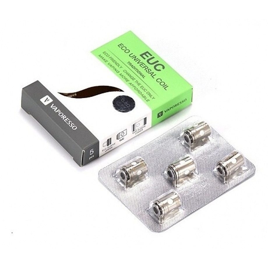 Résistance EUC 0.4 ohm de Vaporesso boite de 5 Résistance EUC 0.4 ohm de Vaporesso boite de 5