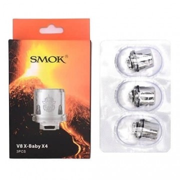 Résistance TFV8 X Baby V8 X4 0.13 ohm de Smok boite de 3