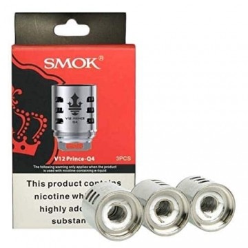 Résistance TFV12 V12 Prince Q4 0.4 ohm de Smok boite de 5