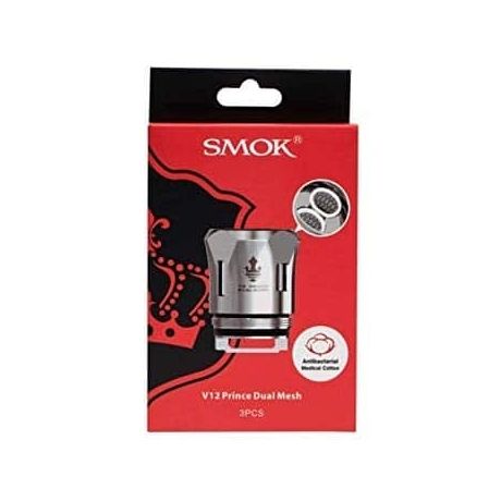 Résistance TFV12 V12 Prince dual mesh 0.2 ohm de Smok boite de 3