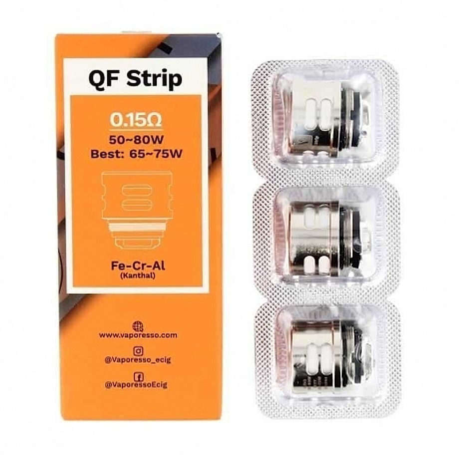 Résistance Skrr QF strip 0.15 ohm de Vaporesso boite de 3 Résistance Skrr QF strip 0.15 ohm de Vaporesso boite de 3