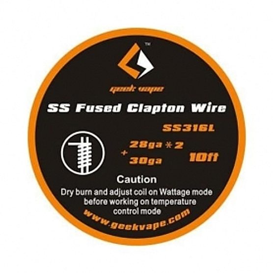 Fil résistif SS fused clapton 10m de Geekvape